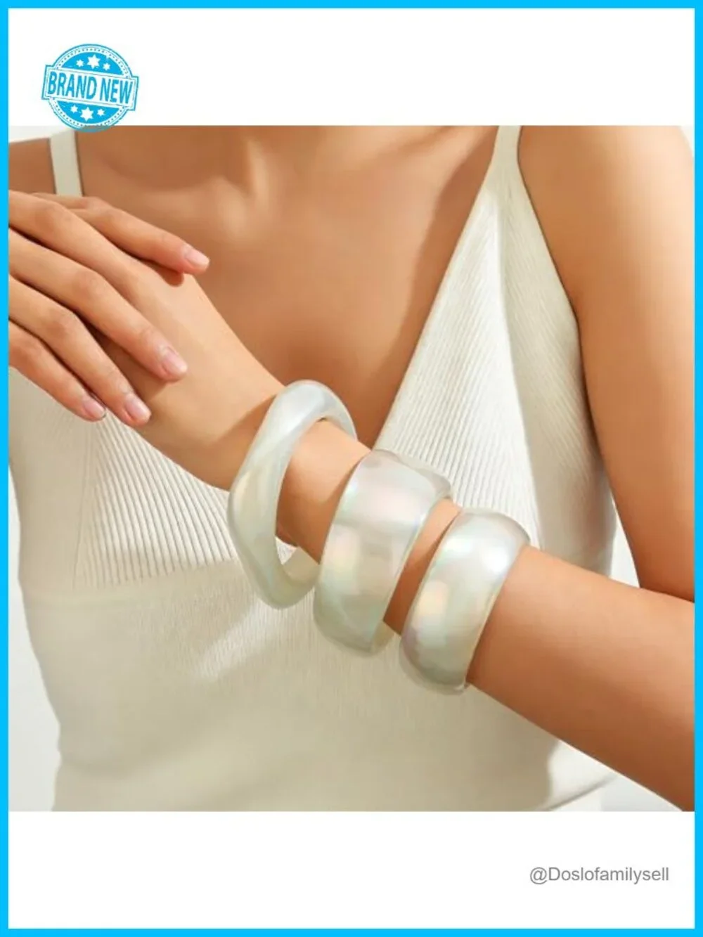 Chunky Acrylic Bangle Bracelets Stackable Set Fashion Jewelry